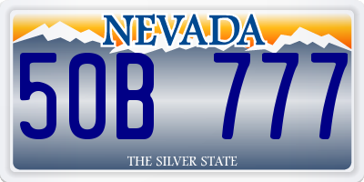 NV license plate 50B777