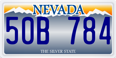 NV license plate 50B784