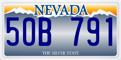 NV license plate 50B791