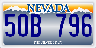 NV license plate 50B796