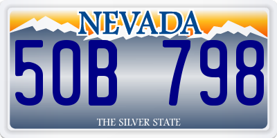 NV license plate 50B798