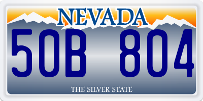 NV license plate 50B804