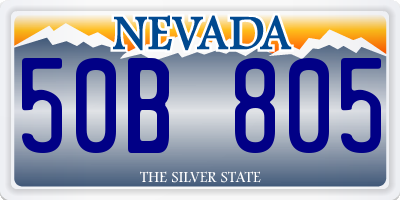 NV license plate 50B805