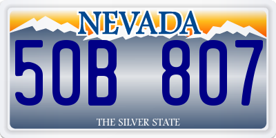 NV license plate 50B807