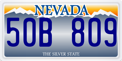 NV license plate 50B809