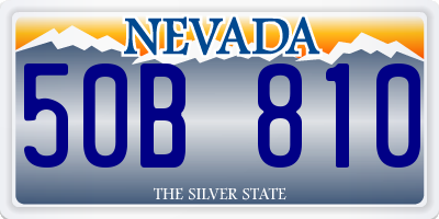NV license plate 50B810
