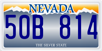 NV license plate 50B814