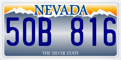 NV license plate 50B816