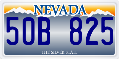 NV license plate 50B825