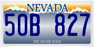 NV license plate 50B827