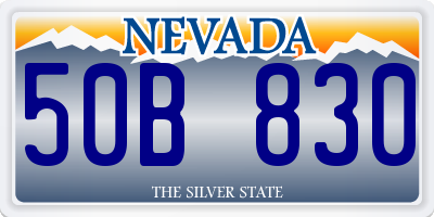 NV license plate 50B830