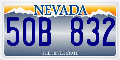 NV license plate 50B832