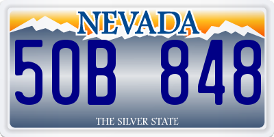 NV license plate 50B848