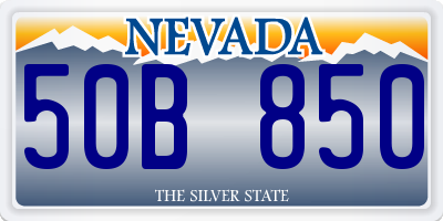 NV license plate 50B850