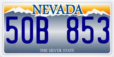 NV license plate 50B853