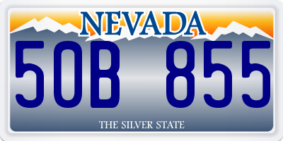 NV license plate 50B855