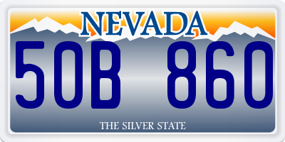 NV license plate 50B860