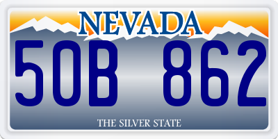 NV license plate 50B862