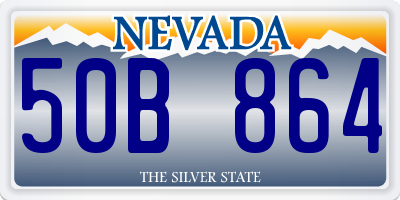 NV license plate 50B864