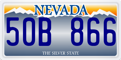 NV license plate 50B866