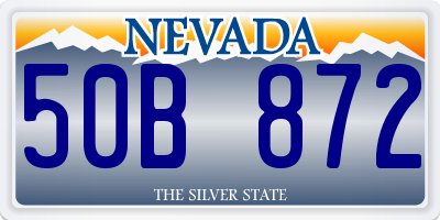 NV license plate 50B872