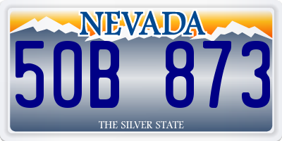 NV license plate 50B873