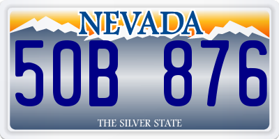 NV license plate 50B876