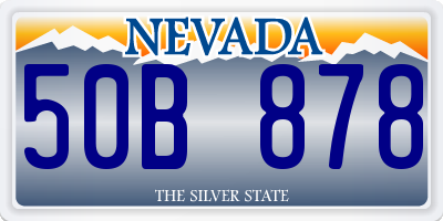 NV license plate 50B878