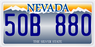 NV license plate 50B880