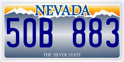 NV license plate 50B883