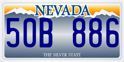 NV license plate 50B886