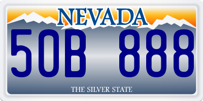 NV license plate 50B888