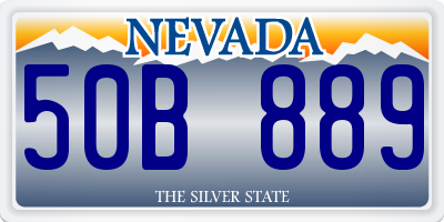 NV license plate 50B889