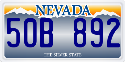 NV license plate 50B892