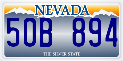 NV license plate 50B894