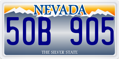 NV license plate 50B905