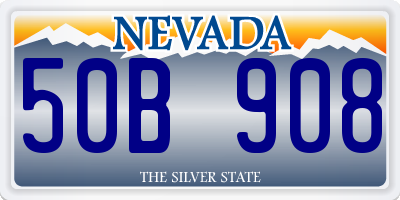 NV license plate 50B908