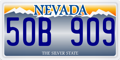 NV license plate 50B909