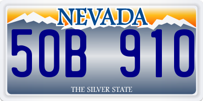 NV license plate 50B910