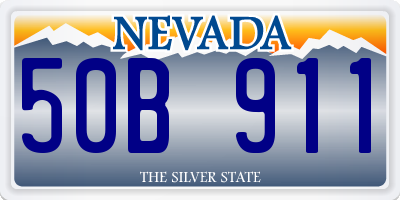 NV license plate 50B911