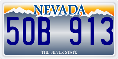 NV license plate 50B913