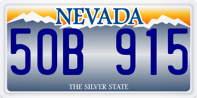 NV license plate 50B915