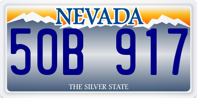 NV license plate 50B917