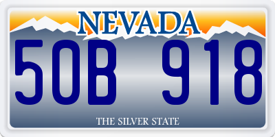 NV license plate 50B918