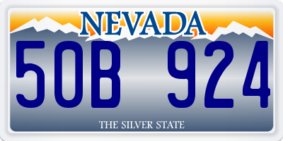 NV license plate 50B924