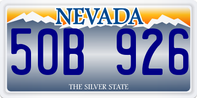 NV license plate 50B926