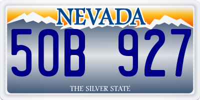 NV license plate 50B927