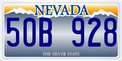 NV license plate 50B928