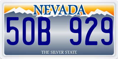 NV license plate 50B929