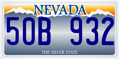 NV license plate 50B932